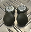PVC Coated Dome Loop Buttons Green X4 16mm