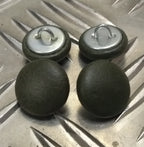 PVC Coated Dome Loop Buttons Green X4 16mm