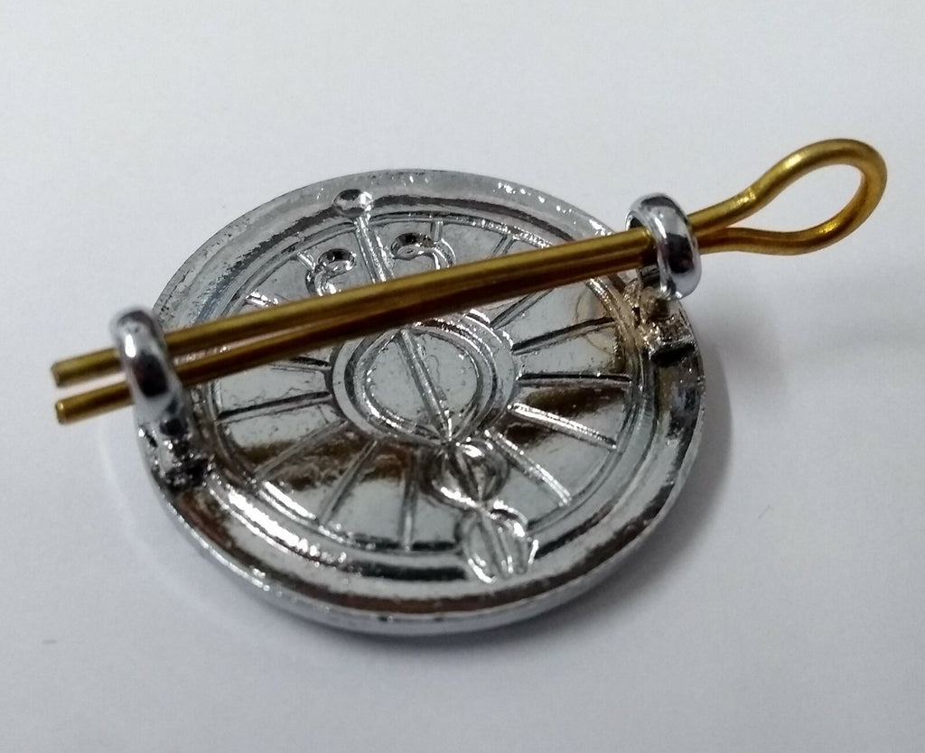 Genuine British Service CADUCEUS in WHEEL Chrome Rank Badge - NEW