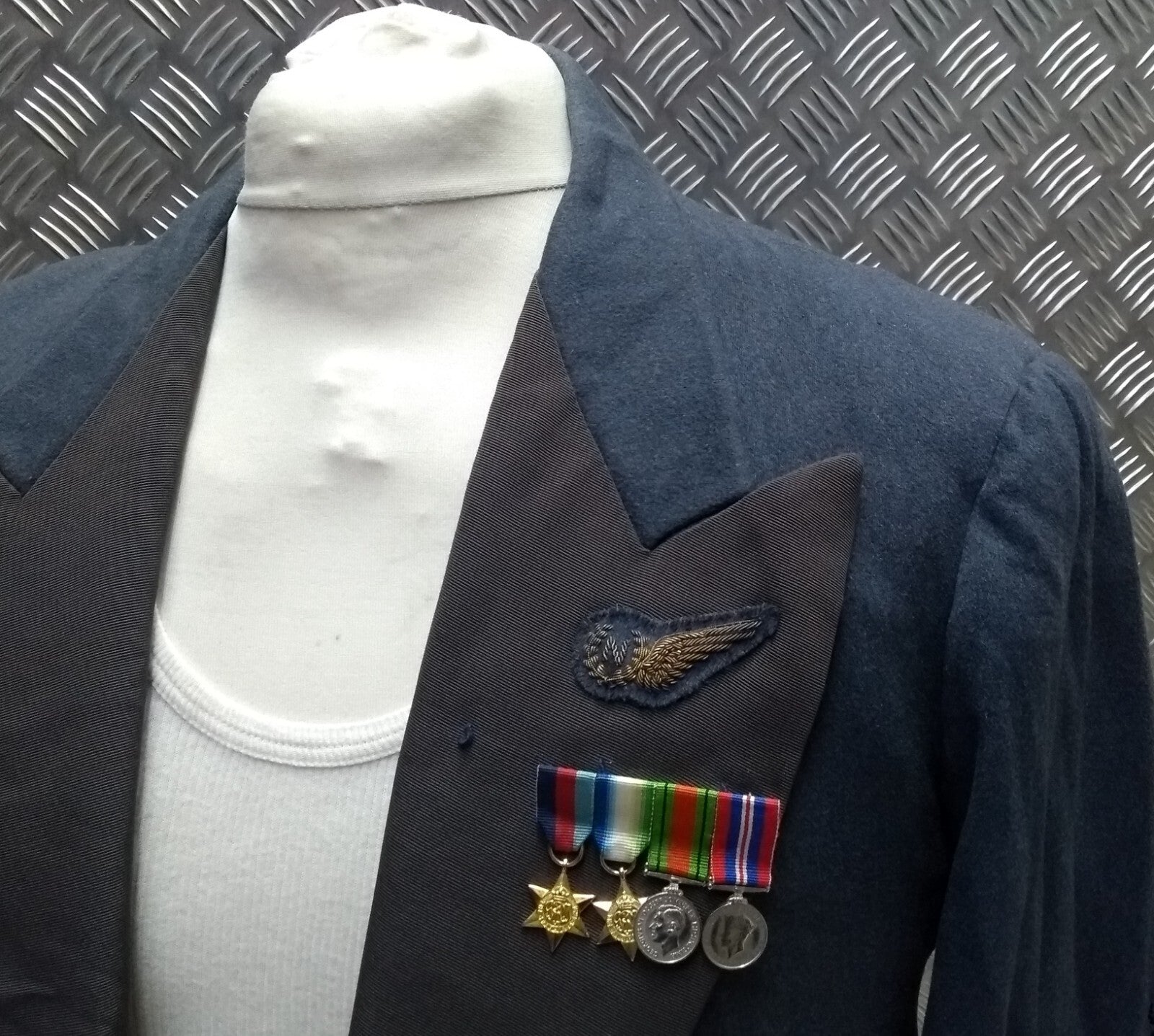 Mess Jacket Royal Air Force Vintage Burberrys Kings Crown Buttons & Medals