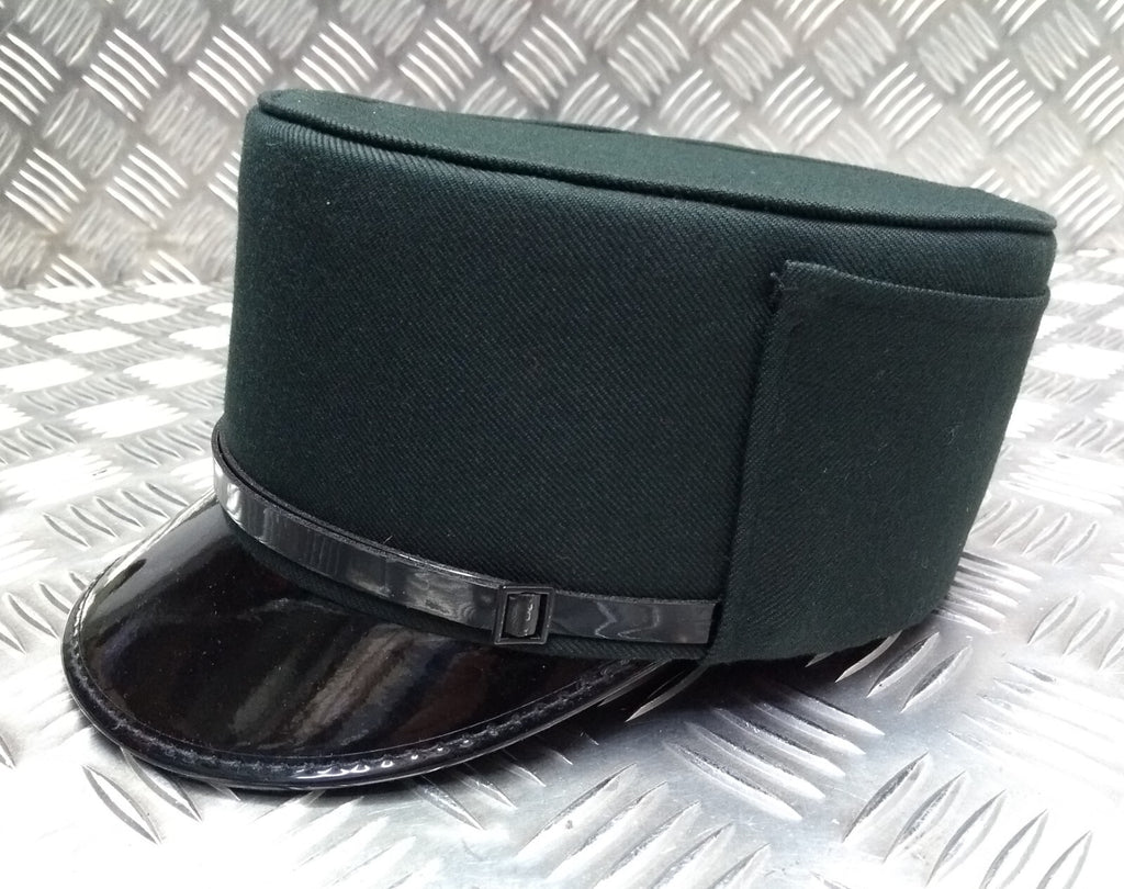 Female Dress Hat Bottle Green Woman's Uniform Visor Peak Cap With Chinstrap 52cm