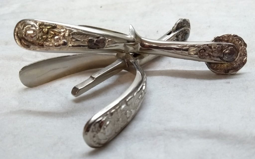 Box Spurs Decorative Straight Neck For Officer's Parade Boots E T C