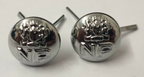 Genuine Nigerian Security Forces Unity NP Insignia X2 Silver Buttons 13mm V1658