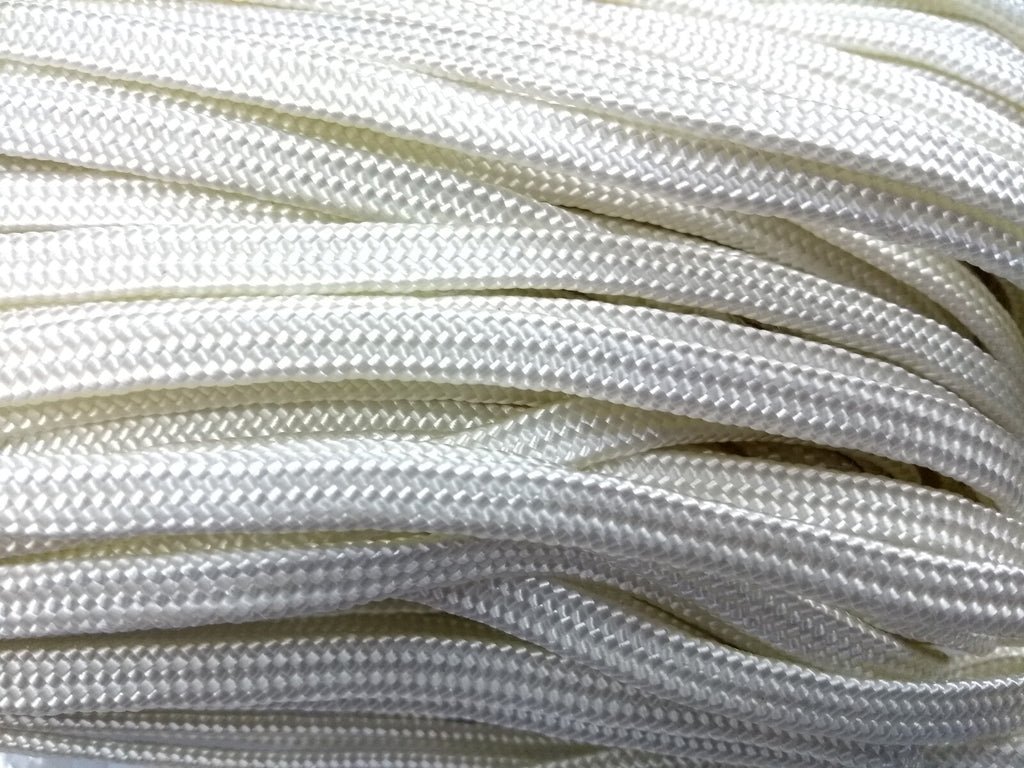 White Viscose Tubular Braid 7mm/Decorative/Crafting/Design/Textile/DIY