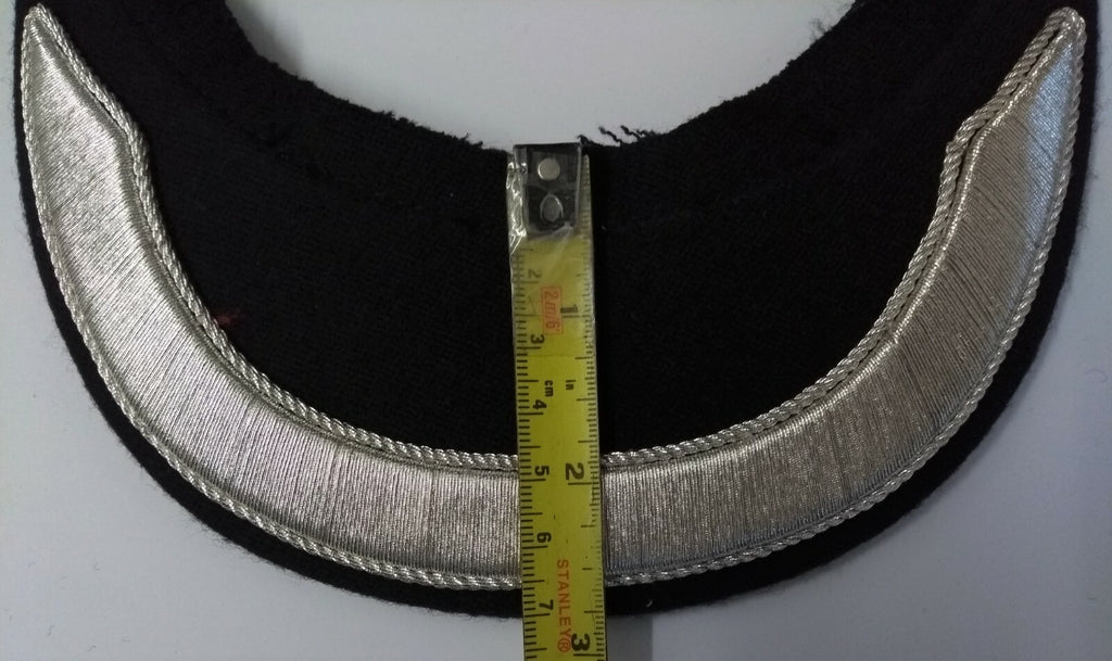 Genuine British Made Senior Officer 3/4" Silver Braid Dress Cap Peak NEW