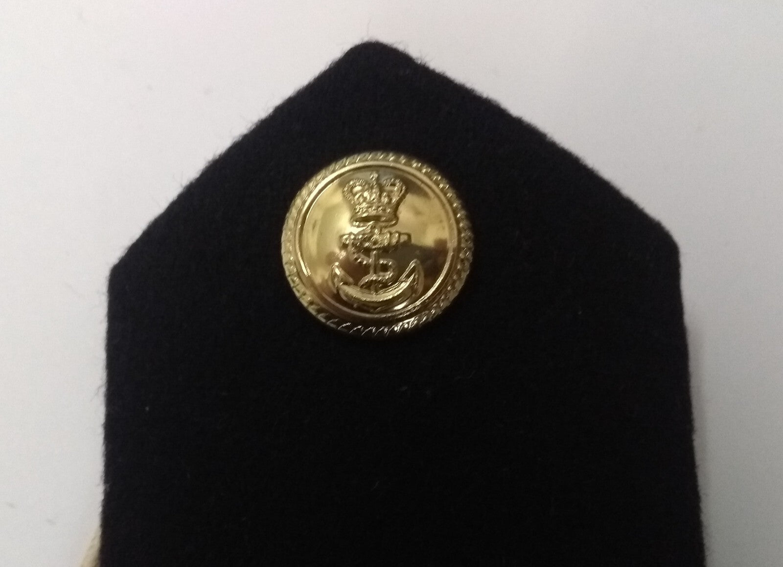 Vintage RN Shoulder Rank Boards Lieutenant LT Gold Lace Genuine Royal Navy Issue