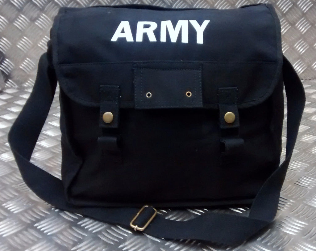 Military Type ARMY Print Canvas / Haversack Shoulder Bag Festival Asst Cols