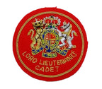 Lord-Lieutenant's Badge Arm H/E Cadets "Dieu et mon Droit" Royal Coat of Arms