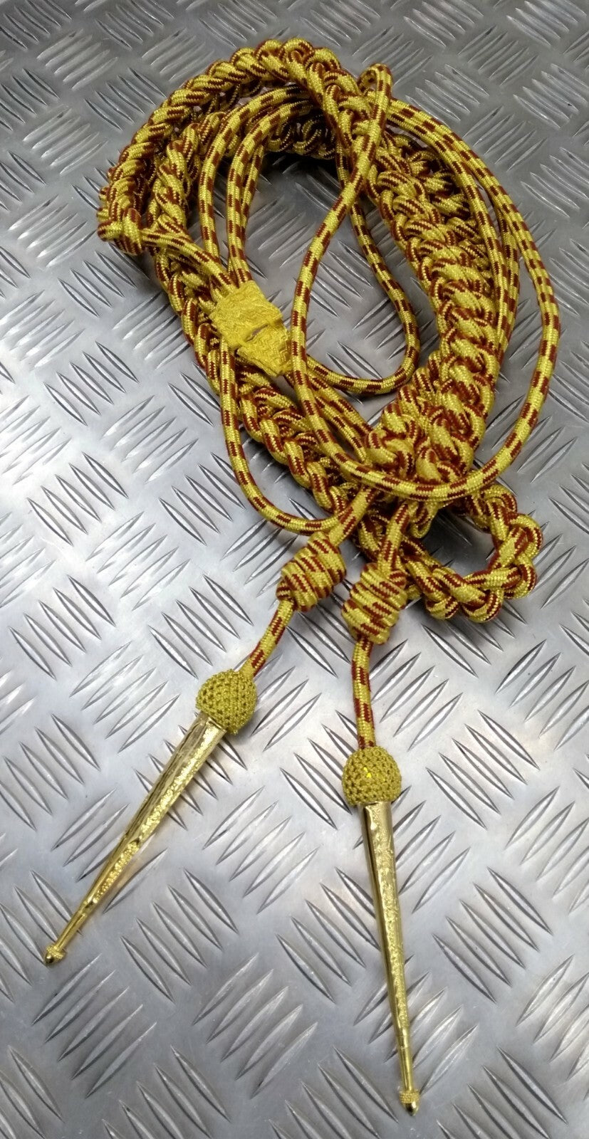 Gold Ceremonial Aiguillette Genuine Issue Senior Field Officer Maroon Fleck