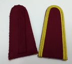 Senior Officer Shoulder Boards Abu Dhabi Obsolete Stock Maroon Melton Gold Braid