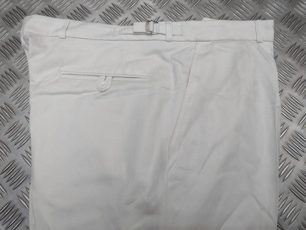 White Naval Trousers RN Style Class 1 CLI Smart Dress Straight Bottoms Used