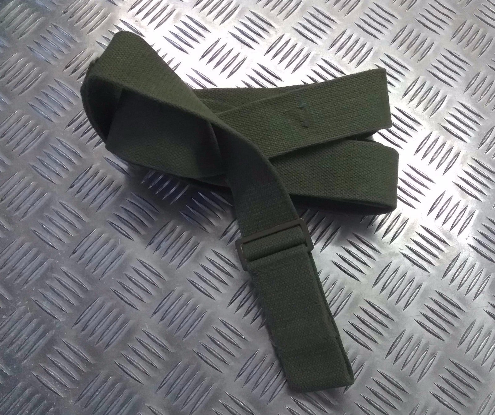 Genuine Vintage British OD Green Canvas Transport Sling Aux Strap