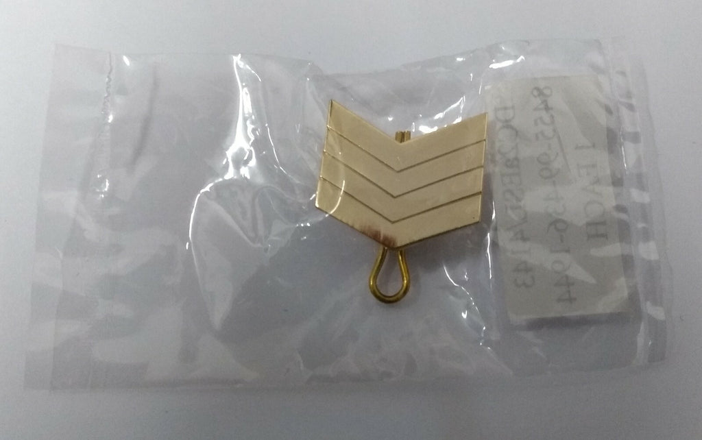 Genuine British Issue 4 bar Metal Chevron Small Badge Drum Major- NEW