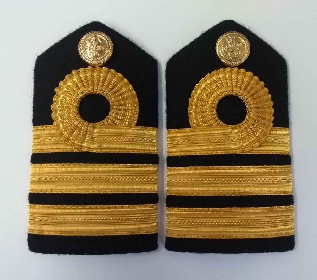 Genuine Canadian Naval Female Gold Wire Rank Shoulder Boards Epaulettes LFS20