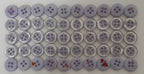 100 Vintage Buttons 4 Hole Shirt Shank Anchors Pearlesque Abbey Blue 11.3mm NOS