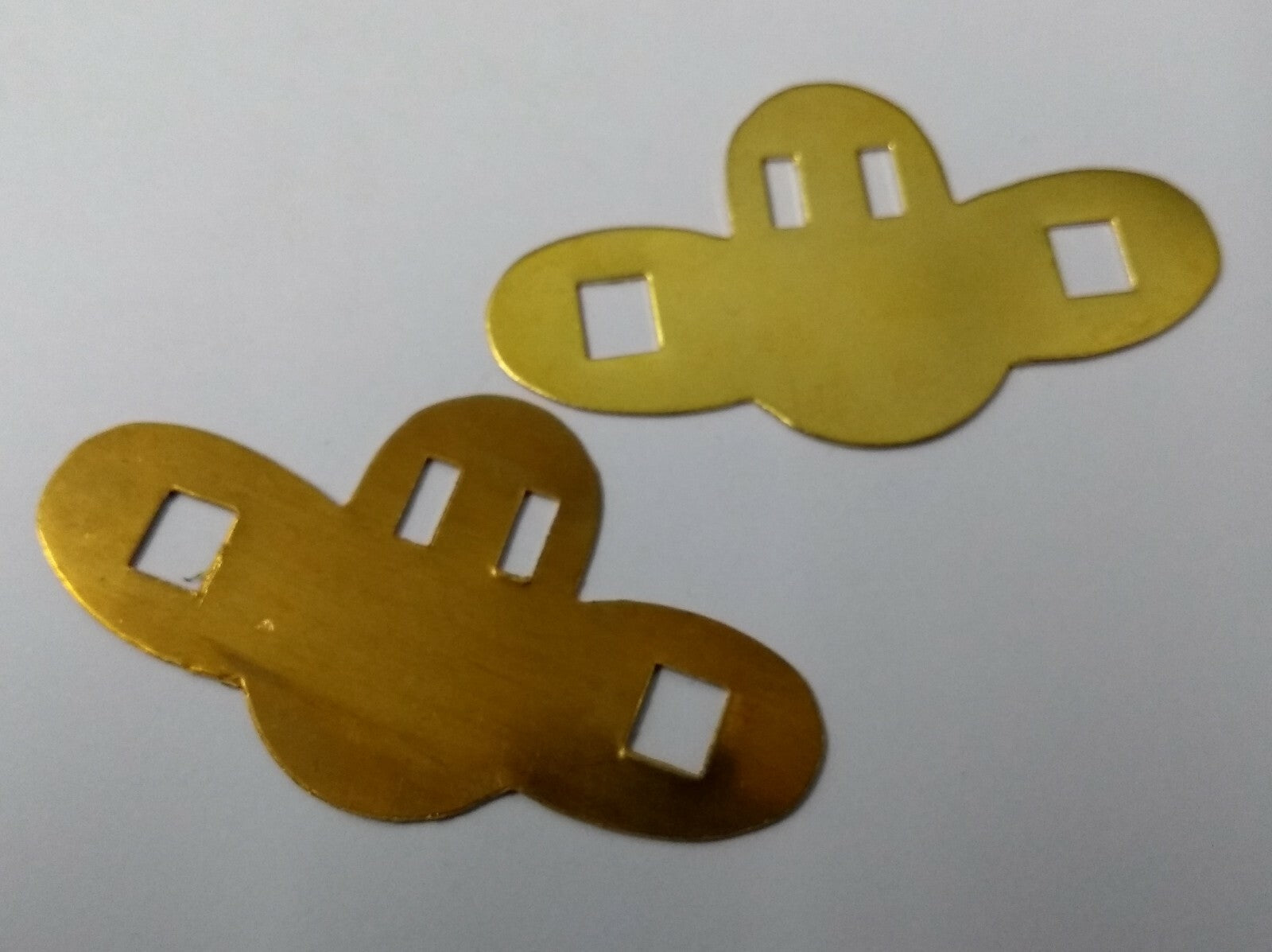 Genuine Issue Brass Type Badge Backing Plates For Hat Badge X2 STD69