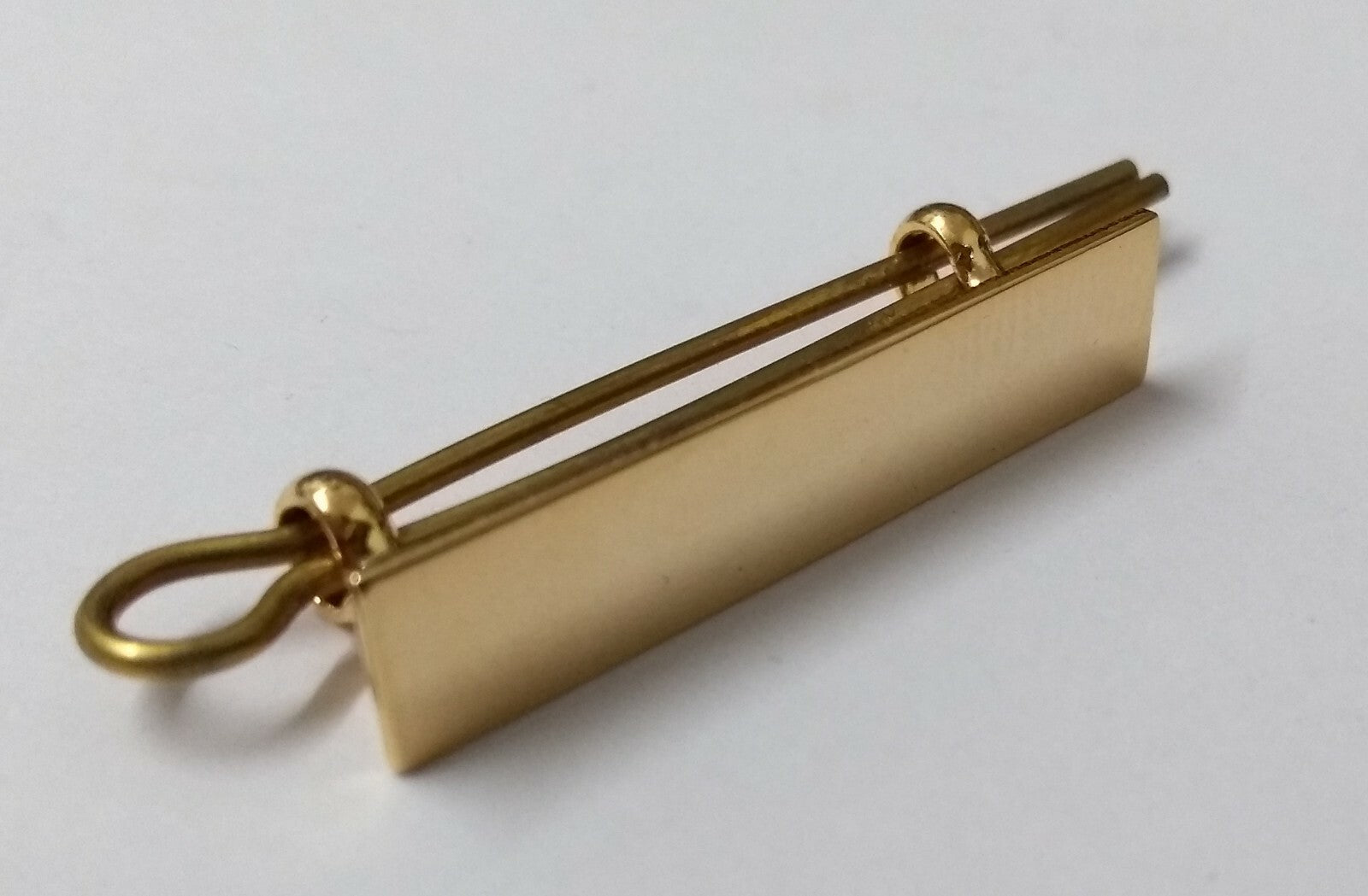 Genuine British Standard Issue Gold Coloured Plain Metal Rank Bar