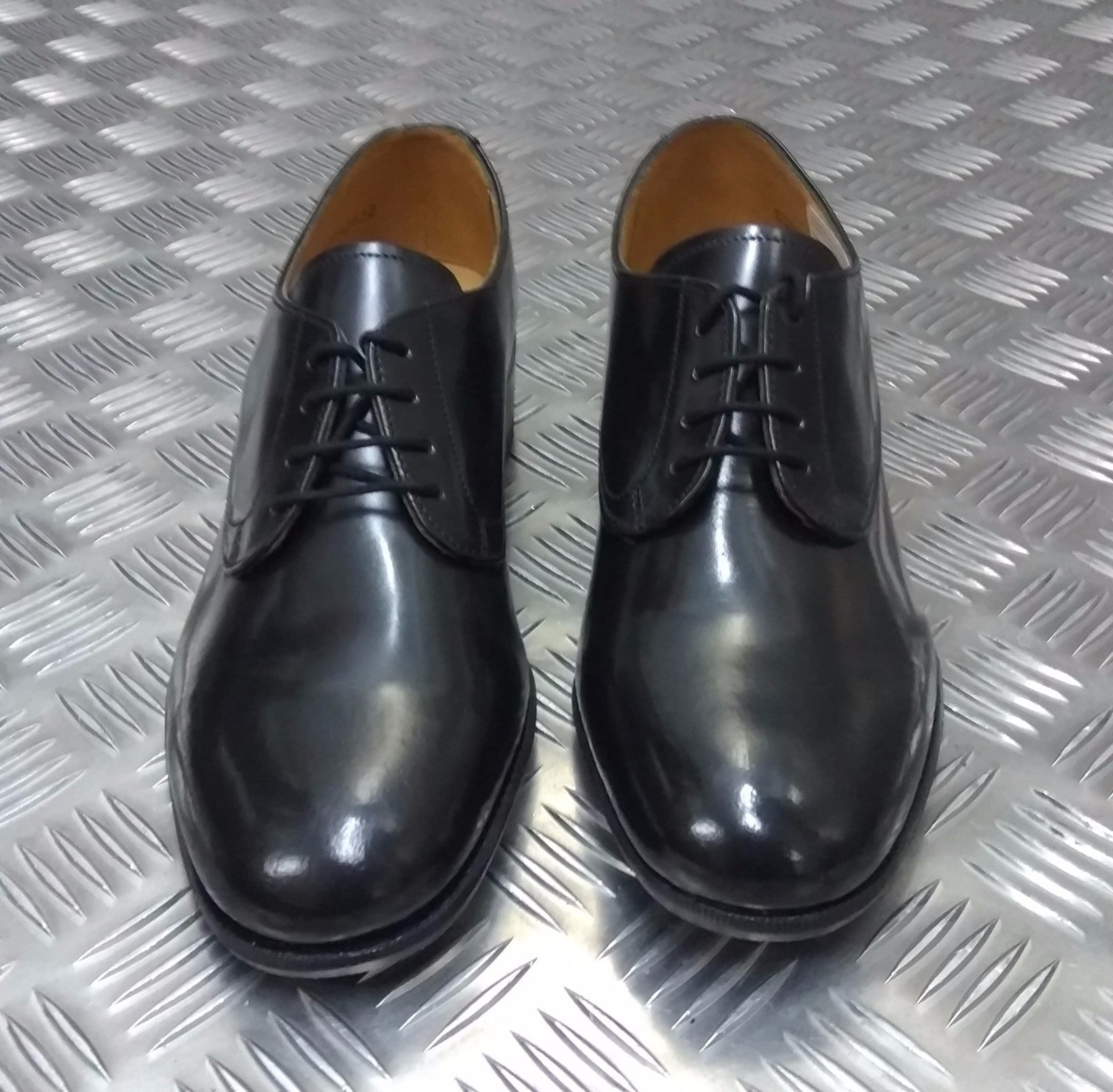 Women's Service Shoes Black Gibson Leather With Leather Soles NEW