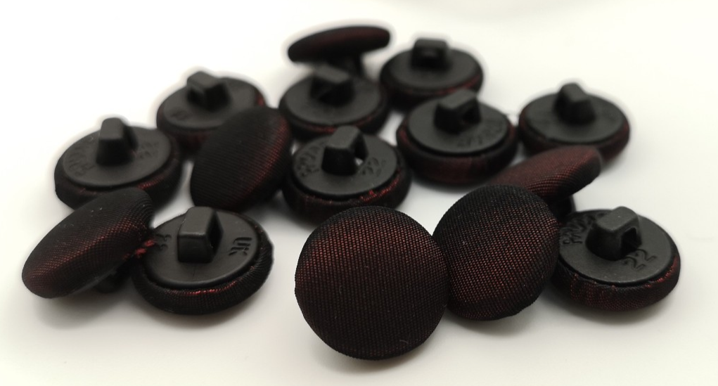 Dark Maroon Silk Fabric Covered Buttons 22L x50