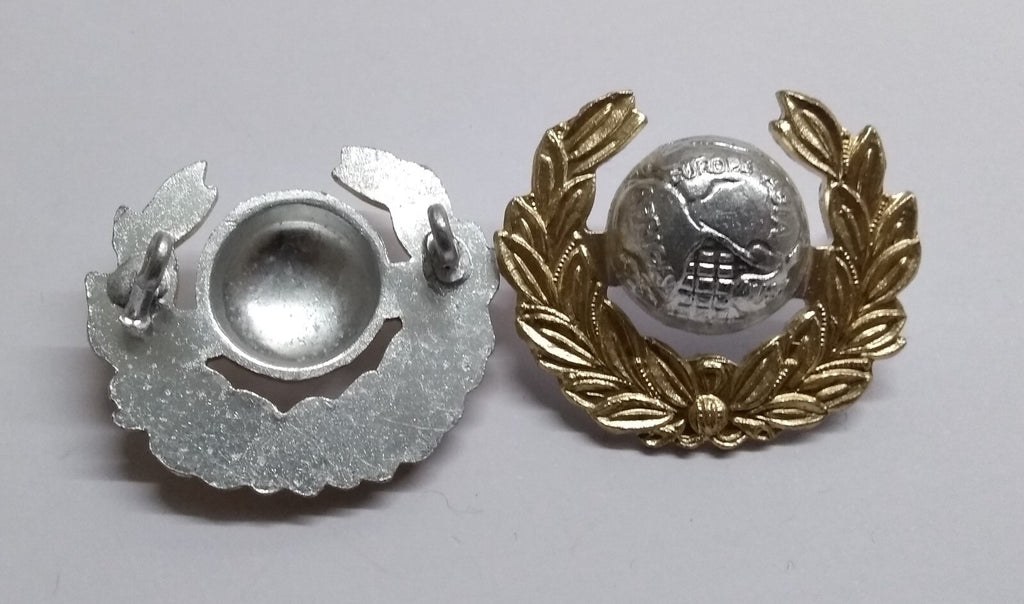 RM Collar Dogs Royal Marines Offc. No1 Metal Badges No Split Pins