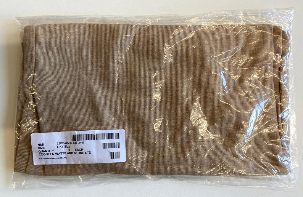 Aircrew Headover Sand / Desert Snood Scarf Balaclava Hat British FR NSN NEW
