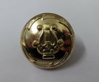 Lyre Harp Band Insignia Dress Uniform Ring Back Buttons 1 Set of 10 Buttons