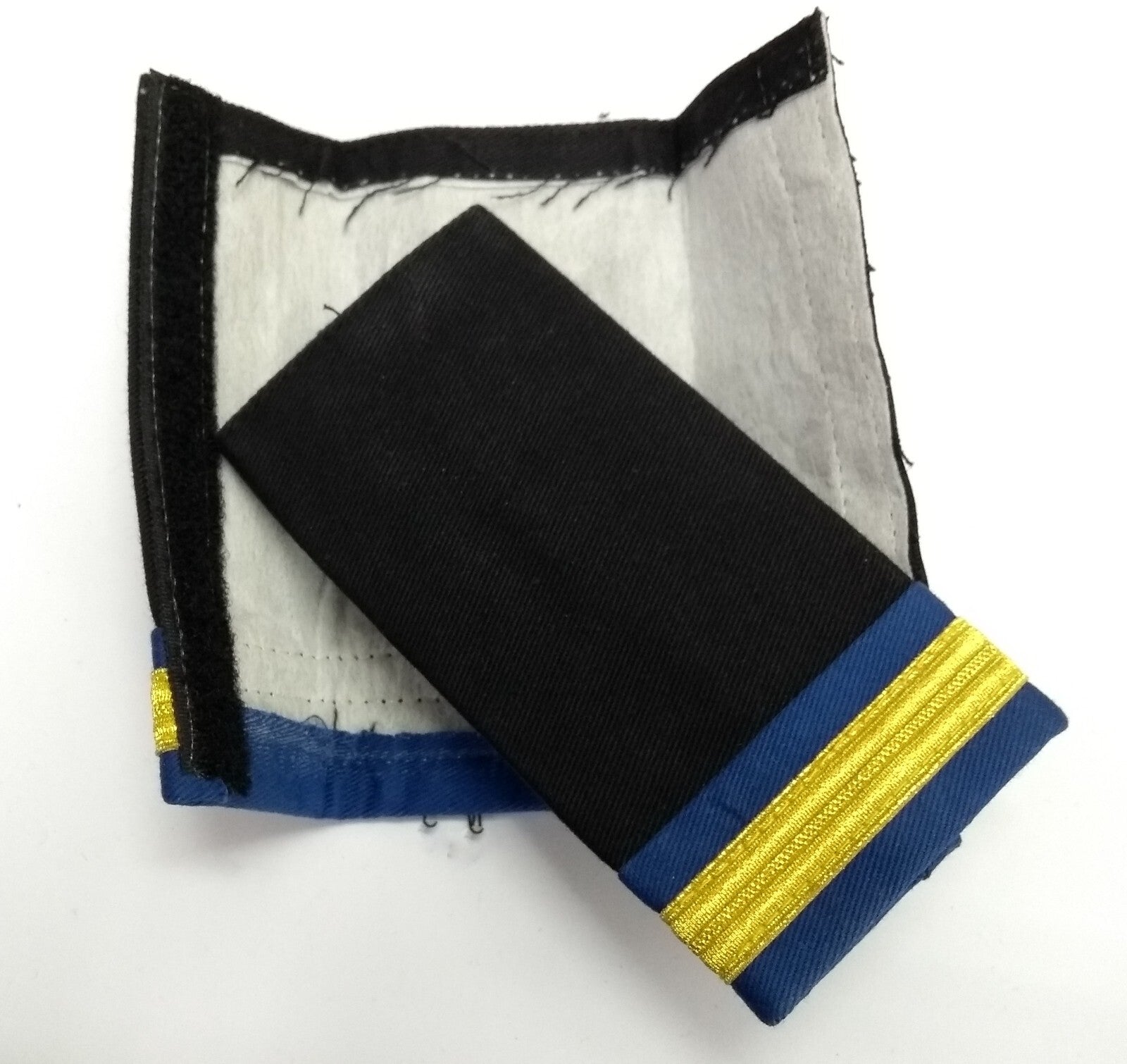 Shoulder Slides RAF Royal Air Force Hook & Loop Epaulettes A/F With Gold Bars