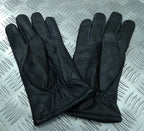 Military Style Black Leather Soft Thinsulate Lined 3 Dart Parade Gloves