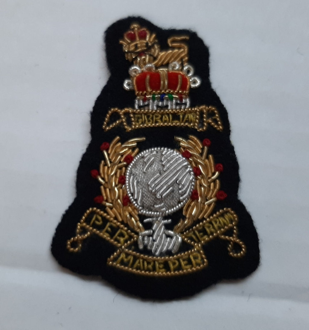 Royal Marines Staff Officer British RM Black Embroidered OFC Collar Patches