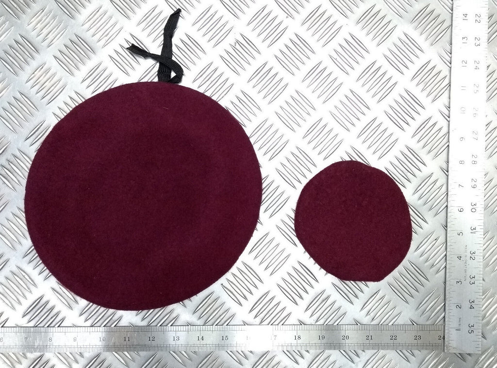 Miniature Genuine Hobson London Maroon Wool Bonnet Beret
