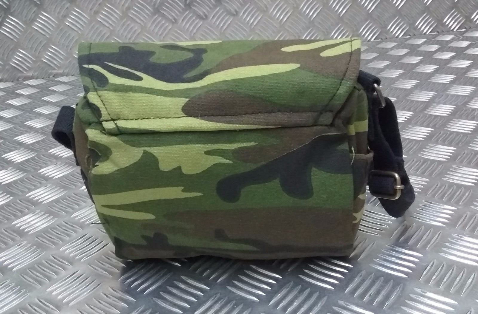Military Style Mini Canvas Shoulder Bag Small Effects Military Camo Stripe - NEW