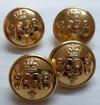 HAC Army Buttons British The Honourable Artillery Company Queens Crown X4