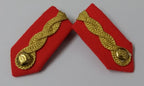BDF Brigadier Gorgets Gold Braided Insignia & Decorative Border With Clip Back