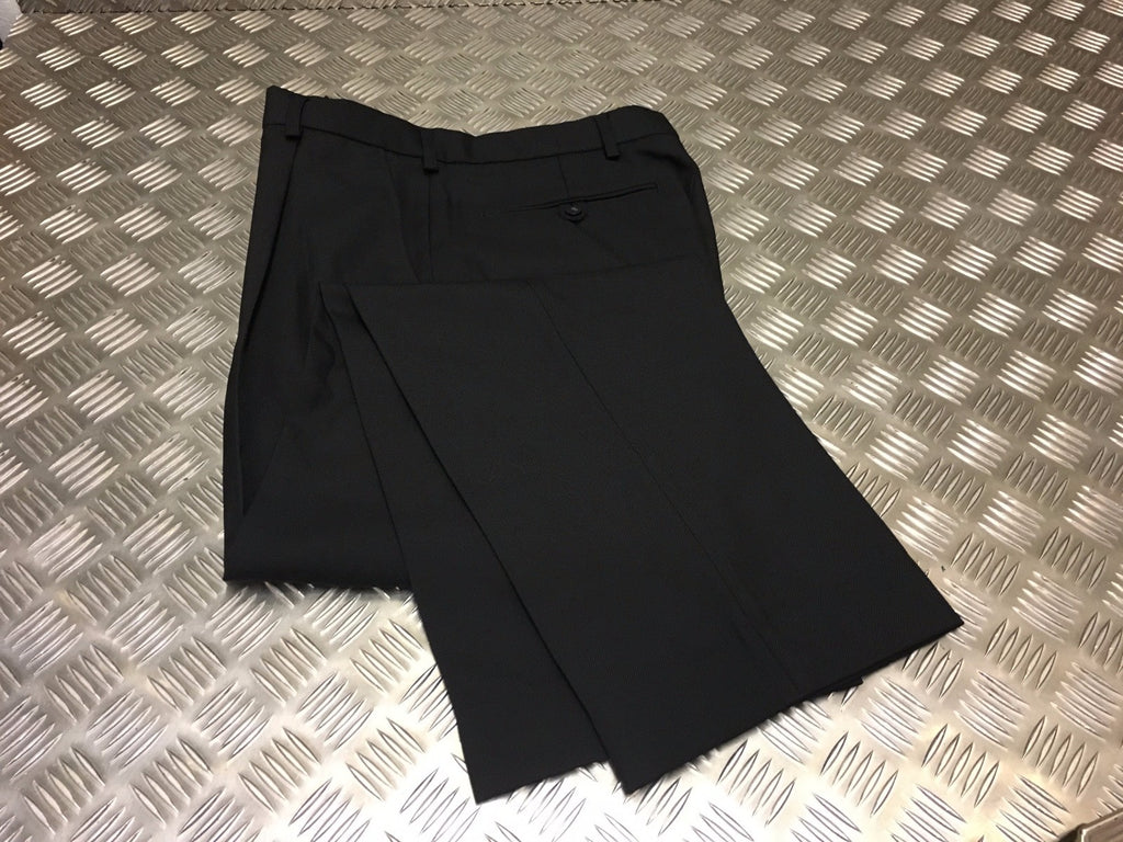 Formal Trousers Black Wool Mix Retro Made in the UK - New