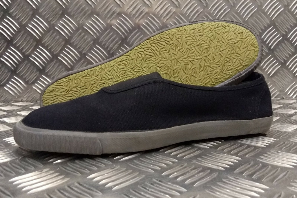 Genuine British Issue PT PE BLACK Retro Plimsolls Dabs- All sizes