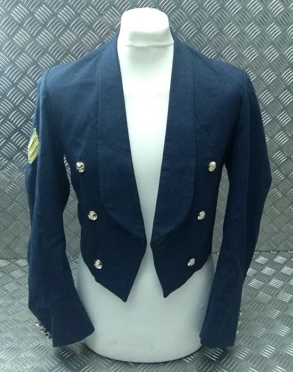 RAF Royal Air Force Vintage Mess Jacket Airforce Blue Grey AKROTIRI Cyprus With Arm Badge Faulty