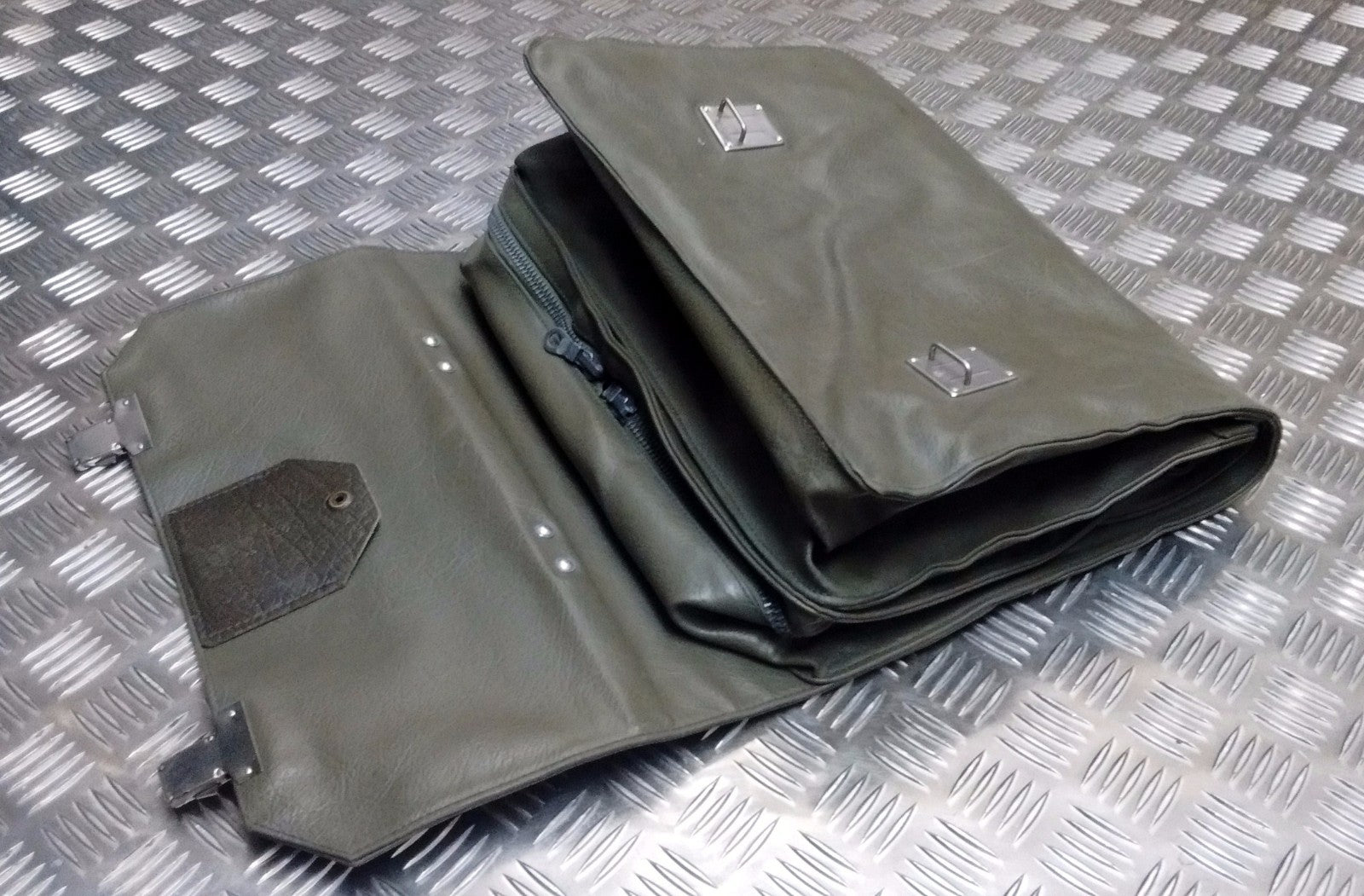 Unique Vintage Tri-fold Suit Carrier / Bag / Uniform Holdall - Heavy Duty Vinyl