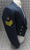 No5 Mess Jacket RAF Royal Air Force Blue Grey Womans with 3 Bar Chevron Patch Michael Jay