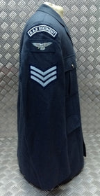 RAF Royal Air Force Jacket Airforce Blue Grey With Badges Size 120cm Long Fit