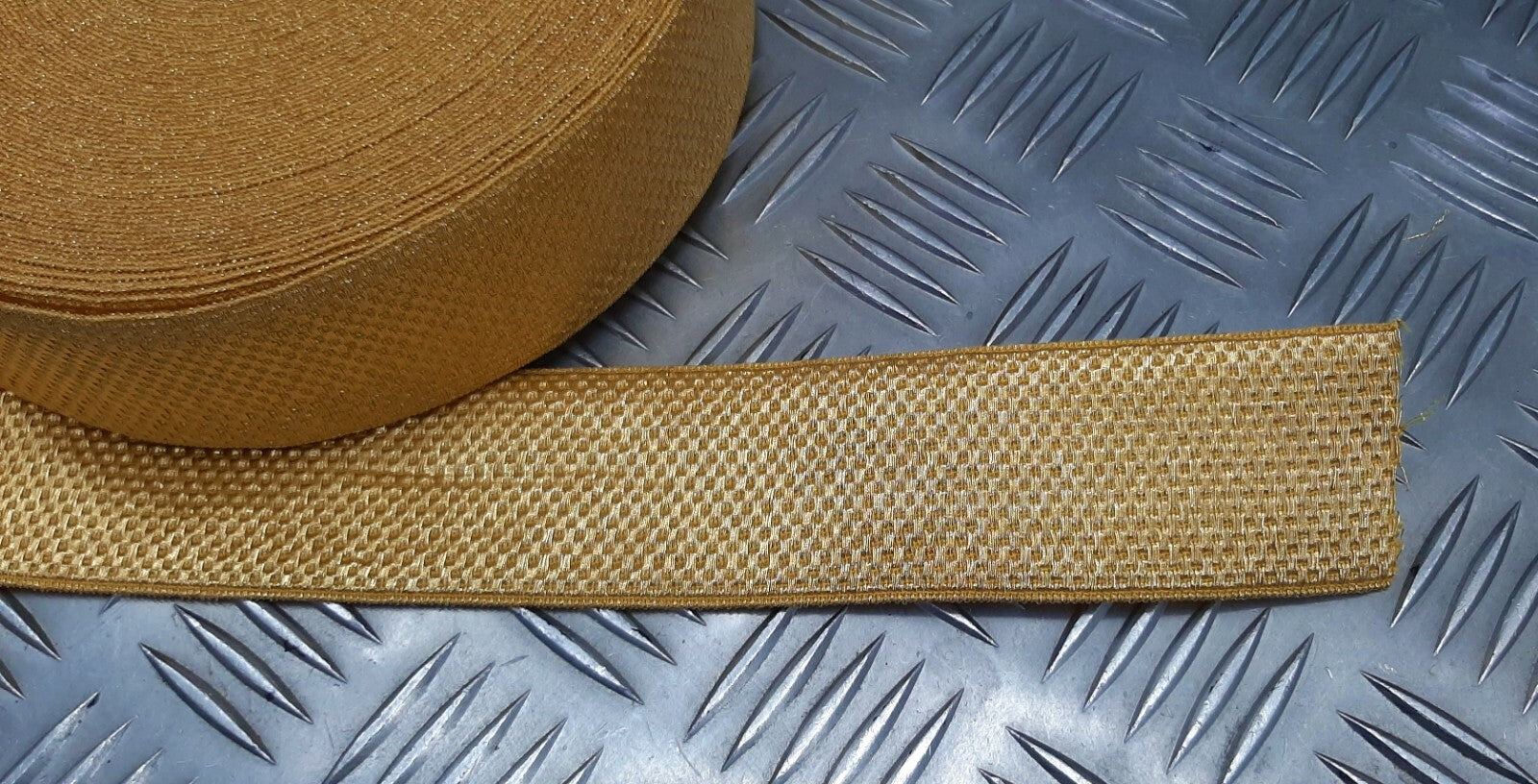 44mm Gold Mylar Rank Basket Weave Lace Tape British Made Issue RC25