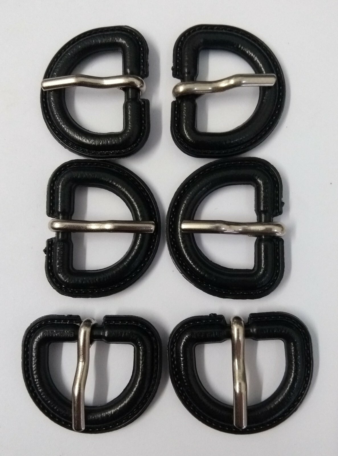 Genuine British 3/4" Stable Belt Bound D Ring Prong Buckle 3 Pair STD58