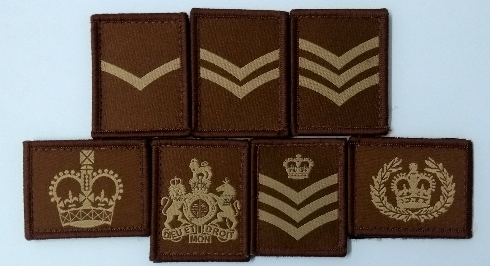 Genuine British Issue Desert Osprey Tan Ranks Patches Assorted Types