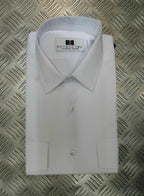 Dress Shirt White Short Sleeves Security Officer's 15" Collar PS1
