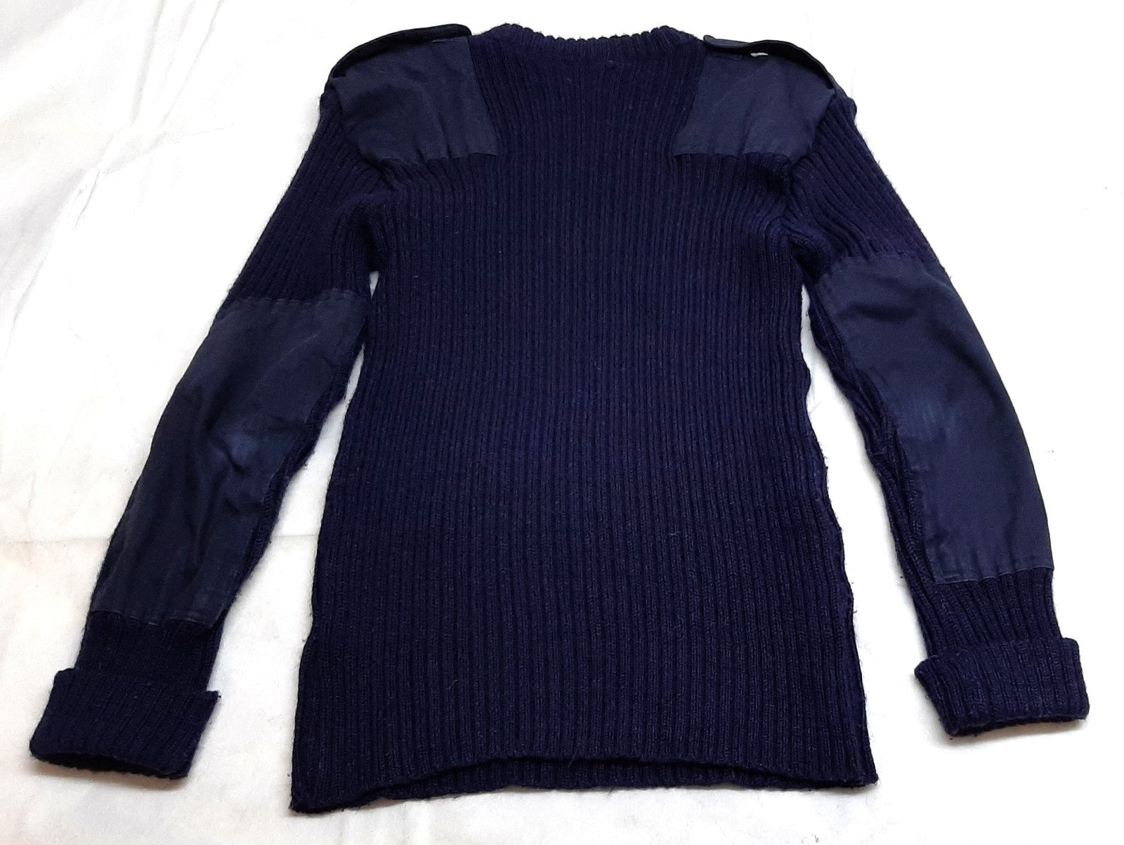 Navy Commando Jumper British Forces Ribbed Naval Blue Pullover No Insignia M