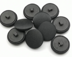 Black Satin Fabric Covered Buttons 36L x6