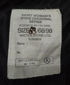 WRNS Skirt Diagonal Serge British Navy Dress Womans RN Naval Uniform Waist 68cms