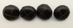 Royal Scots Leather Buttons Offc. Dark Brown Dome 24L x4