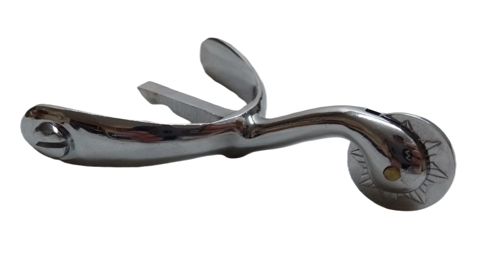 Swan Neck Spurs Short British Army / Boots Chrome / Silver Finish