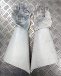 British Army Household Cavalry White Leather Gauntlet Parade Gloves Size 9