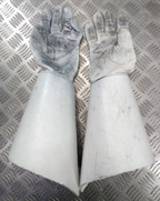 British Army Household Cavalry White Leather Gauntlet Parade Gloves Size 9